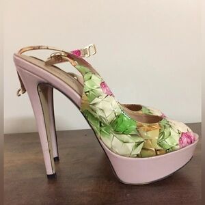 Spring Exclusive Patent Heel Peep Toe Platform Sandals